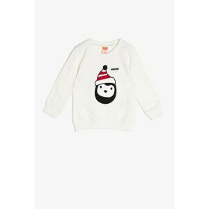 Koton Ecru Embroidered Sweatshirt