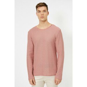 Koton Crew Neck Textured Fabric Seasonal Slim Fit Sweater