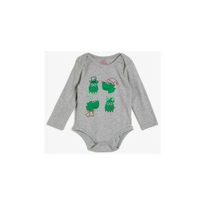 Koton Baby Boy Gray Baby Body & Bodysuit