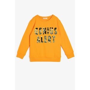 Koton Orange Printed Sweatshirt