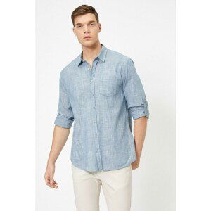 Koton Shirt - Navy blue - Regular fit