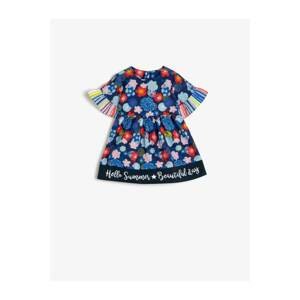 Koton Baby Girl Girl Blue Patterned Dress