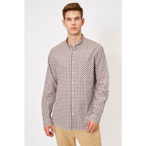 Koton Men's Brown Shirts Ls