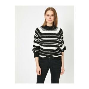 Koton Crew Neck Long Sleeve Striped Knitwear Sweater