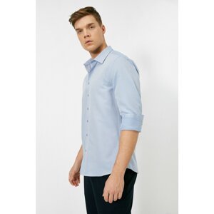 Koton Classic Collar Long Sleeve Slim Fit Smart Shirt