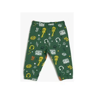 Koton Men's Green Printed Sweatpants