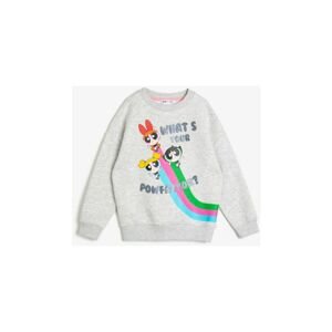 Koton Girl's White Powerpuff Girls Licensed Sweatshirt