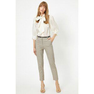 Koton Women's Belted Slim Fit Trousers