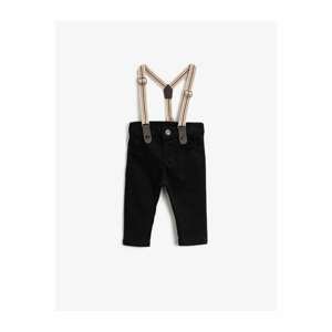 Koton Baby Boy Black Suspended Normal Waist Pocket Trousers