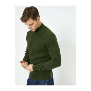 Koton Men's Bogazli Long Sleeve Patterned Knitwear Sweater