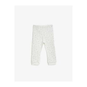 Koton Baby Boy Ecru Cotton Normal Waist Printed Sweatpants