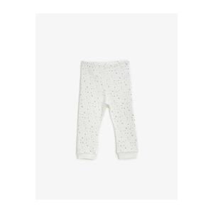 Koton Baby Boy Ecru Cotton Normal Waist Printed Sweatpants