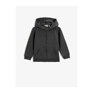 Koton Hooded Sweatshirt With Pocket Zipper