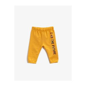 Koton Boy Yellow Printed Sweatpants Cotton
