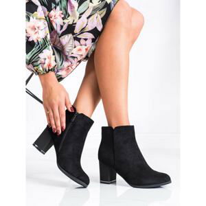 JANESSA SUEDE ANKLE BOOTS WITH MATTE HEEL