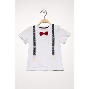 Koton Ecru Baby Boy T-Shirt with Bow Tie