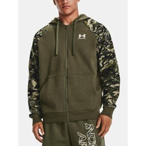 Under Armour Sweatshirt RIVAL FLC CAMO SCRIPT FZ-GRN - Men's