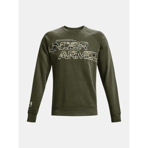 Under Armour Sweatshirt UA RIVAL FLC CAMO SCRIPT CRW-GRN - Men's