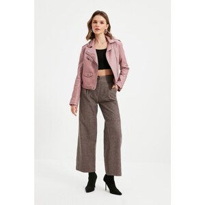 Trendyol Plum Petite Wide Leg Trousers