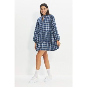 Trendyol Indigo Petit Check Dress