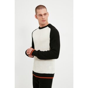 Trendyol Black Men's Crew Neck Slim Fit Knitwear Sweater