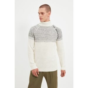 Trendyol Beige Men's Turtleneck Slim Fit Knitwear Sweater