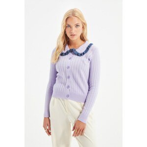 Trendyol Lilac Collar Detailed Knitwear Cardigan