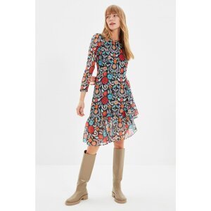 Trendyol Multicolored Patterned Ruffle Dress