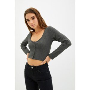 Trendyol Anthracite Knitted Cardigan