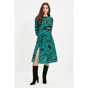 Trendyol Multicolored Slit and Cut Out Detailed Dress