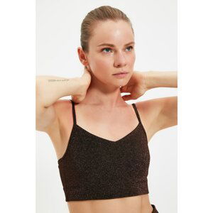 Trendyol Brown Glitter Sports Bra