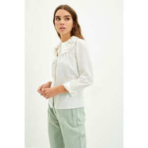 Trendyol Ecru Lace Detailed Shirt