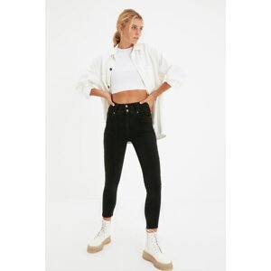 Trendyol Black Waist Detail High Waist Skinny Jeans