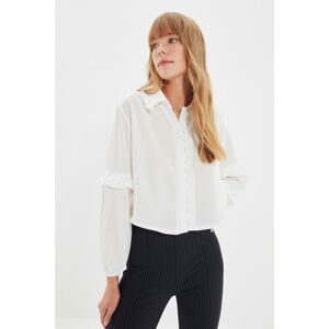 Trendyol Ecru Ruffle Detailed Shirt