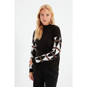 Trendyol Black Jacquard Knitwear Sweater