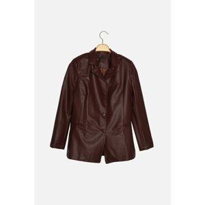 Trendyol Burgundy Buttoned Jacket