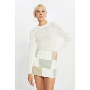 Trendyol Ecru Knitted Detailed Knitwear Sweater