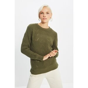 Trendyol Khaki Knit Detailed Knitwear Sweater