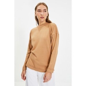 Trendyol Camel Slit Detailed Knitwear Sweater