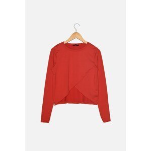 Trendyol Red Wrapped Sports Blouse