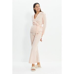 Trendyol Powder Double Breasted Woven Pajamas Set