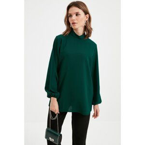 Trendyol Emerald Green Zipper Back Tunic