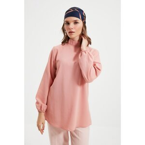 Trendyol Pink Back Zippered Stand Up Tunic