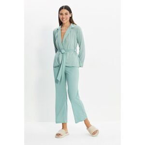 Trendyol Green Knitted Pajamas Set