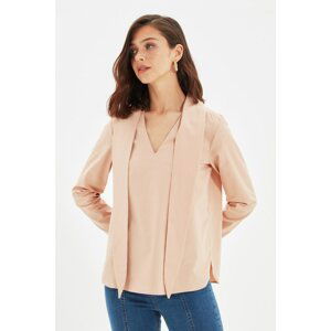 Trendyol Mink Tie Detailed Blouse