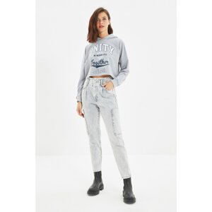 Trendyol Jeans - Gray - Mom