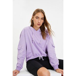 Trendyol Lilac Knitted Sweatshirt