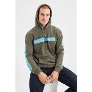 Trendyol Khaki Men Regular Fit Hoodie Sweatshirt