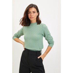 Trendyol Mint Knit Detailed Crop Knitwear Sweater