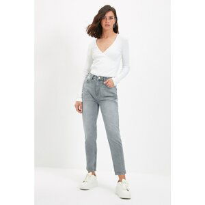 Trendyol Anthracite High Waist Mom Jeans